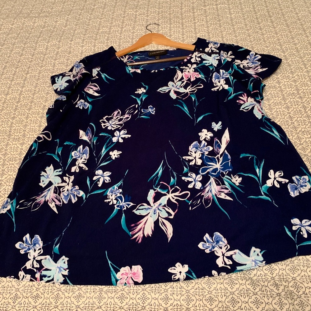 Lane Bryant navy blouse size 22